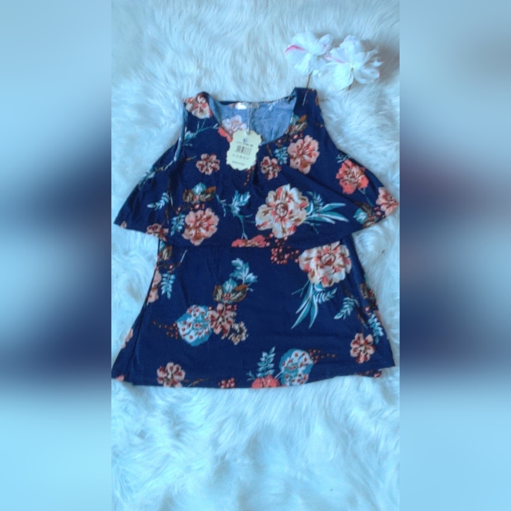 Ace Fashion Floral Tank Top Size Large